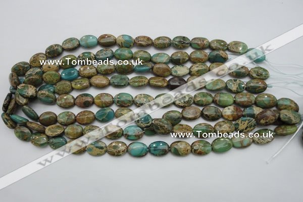 CIJ35 15.5 inches 10*14mm oval impression jasper beads wholesale