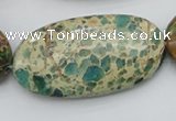 CIJ38 15.5 inches 25*50mm oval impression jasper beads wholesale