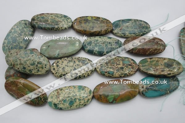 CIJ38 15.5 inches 25*50mm oval impression jasper beads wholesale