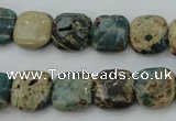 CIJ52 15.5 inches 12*12mm square impression jasper beads wholesale