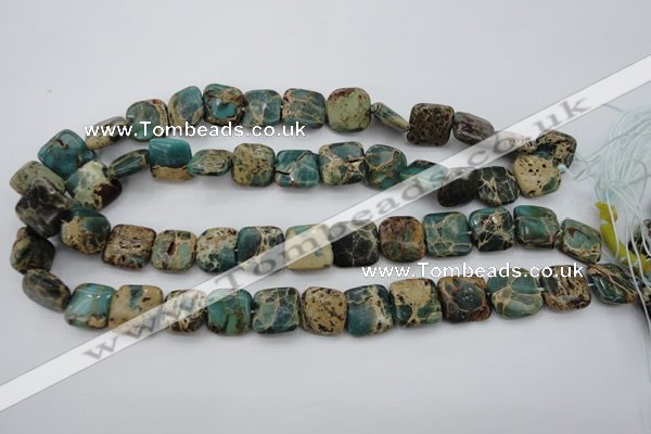 CIJ53 15.5 inches 15*15mm square impression jasper beads wholesale