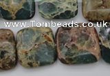 CIJ56 15.5 inches 20*20mm square impression jasper beads wholesale