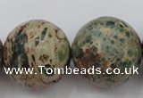 CIJ86 15.5 inches 18mm round impression jasper beads wholesale