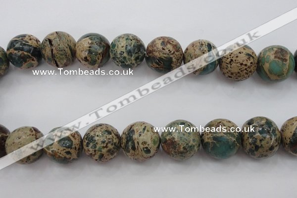 CIJ86 15.5 inches 18mm round impression jasper beads wholesale