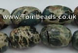 CIJ90 15.5 inches 10*14mm drum impression jasper beads wholesale