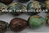 CIJ98 15.5 inches 15*20mm teardrop impression jasper beads wholesale