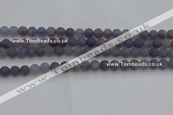 CIL109 15.5 inches 6mm round matte iolite gemstone beads