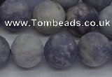 CIL111 15.5 inches 10mm round matte iolite gemstone beads