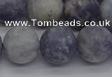 CIL112 15.5 inches 12mm round matte iolite gemstone beads