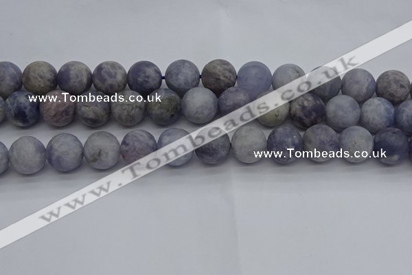 CIL112 15.5 inches 12mm round matte iolite gemstone beads