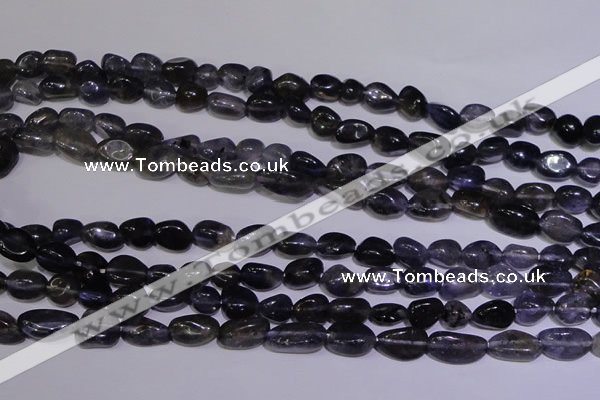 CIL40 15.5 inches 6*8mm nuggets natural iolite gemstone beads