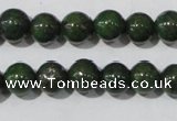 CIS01 15.5 inches 6mm round green iron stone beads wholesale