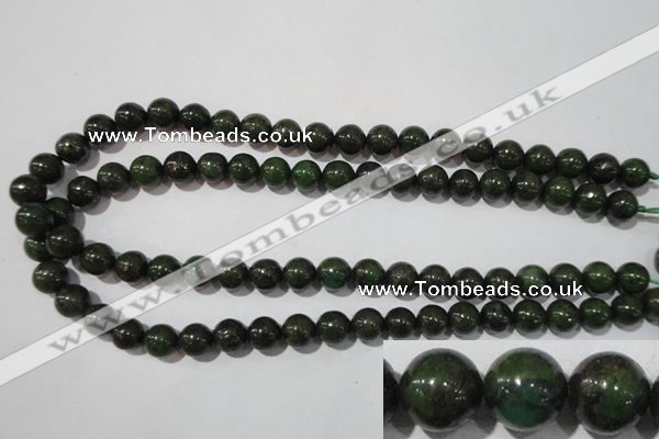 CIS03 15.5 inches 10mm round green iron stone beads wholesale