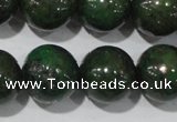 CIS04 15.5 inches 12mm round green iron stone beads wholesale