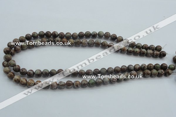 CJA01 15.5 inches 8mm round green jasper beads wholesale