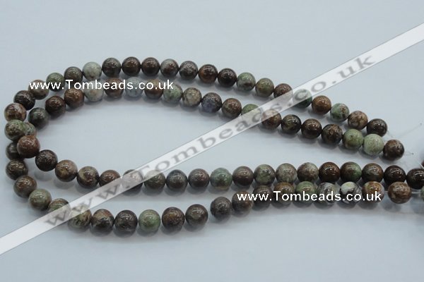 CJA02 15.5 inches 10mm round green jasper beads wholesale