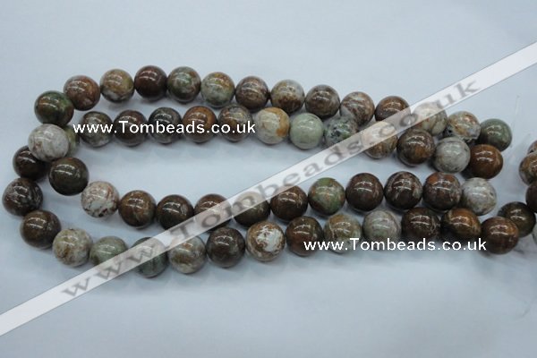 CJA38 15.5 inches 14mm round green jasper beads wholesale