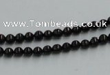 CJB01 16 inches 4mm round natural jet gemstone beads wholesale