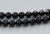 CJB02 16 inches 6mm round natural jet gemstone beads wholesale