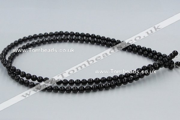 CJB02 16 inches 6mm round natural jet gemstone beads wholesale