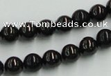 CJB03 16 inches 8mm round natural jet gemstone beads wholesale