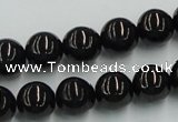 CJB04 16 inches 12mm round natural jet gemstone beads wholesale