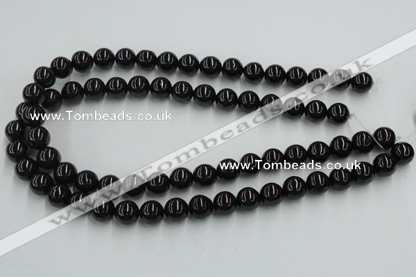 CJB04 16 inches 12mm round natural jet gemstone beads wholesale