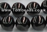 CJB05 16 inches 18mm round natural jet gemstone beads wholesale