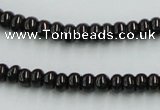 CJB09 16 inches 4*6mm rondelle natural jet gemstone beads wholesale