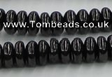 CJB11 16 inches 6*12mm rondelle natural jet gemstone beads wholesale