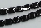 CJB25 16 inches 8*10mm rectangle natural jet gemstone beads wholesale