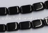 CJB26 16 inches 10*14mm rectangle natural jet gemstone beads wholesale