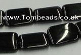 CJB27 16 inches 15*20mm rectangle natural jet gemstone beads wholesale