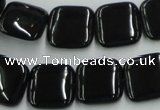 CJB29 16 inches 16*16mm square natural jet gemstone beads wholesale