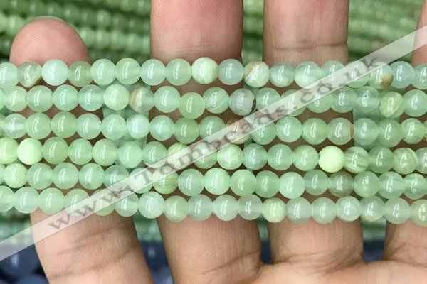 CJB308 15.5 inches 4mm round dyed green jade gemstone beads