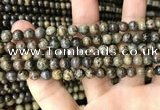 CJB314 15.5 inches 4mm round orange dendritic jade beads