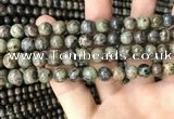 CJB316 15.5 inches 8mm round orange dendritic jade beads