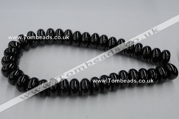 CJB35 16 inches 10*20mm rondelle natural jet gemstone beads