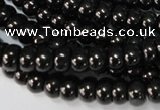 CJB48 15.5 inches 4*6mm rondelle natural jet gemstone beads