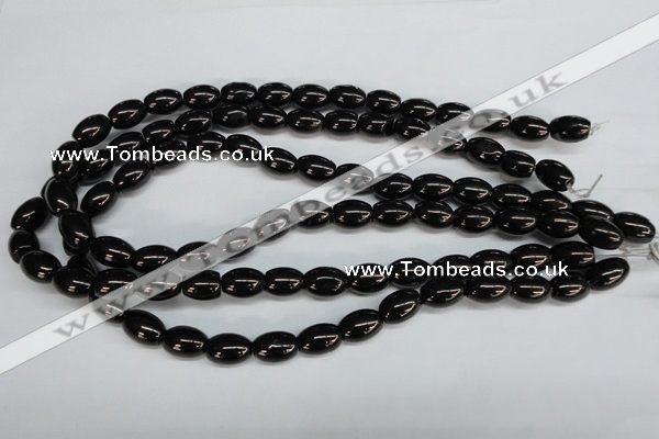 CJB52 15.5 inches 10*14mm rice natural jet gemstone beads