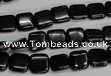 CJB58 15.5 inches 10*10mm square natural jet gemstone beads