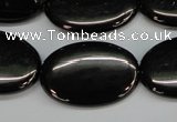 CJB73 15.5 inches 20*30mm oval natural jet gemstone beads