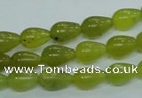 CKA106 15.5 inches 8*12mm teardrop Korean jade gemstone beads