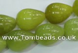 CKA108 15.5 inches 15*20mm teardrop Korean jade gemstone beads