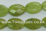 CKA118 15.5 inches 15*20mm faceted oval Korean jade beads