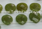 CKA120 Top-drilled 16*16mm faceted flat teardrop Korean jade beads