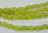 CKA15 15.5 inches 4*6mm rice Korean jade gemstone beads