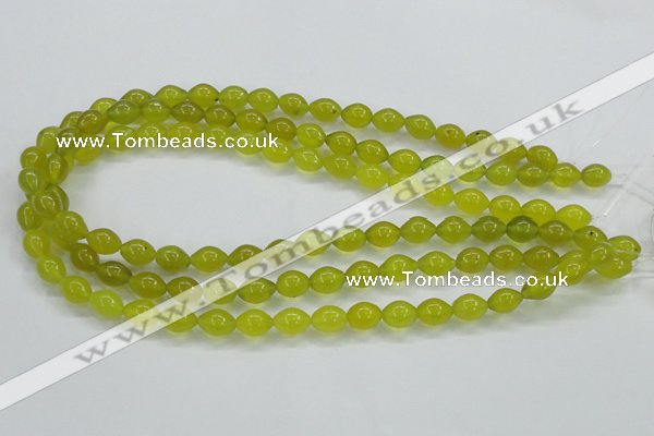 CKA17 15.5 inches 8*10mm rice Korean jade gemstone beads