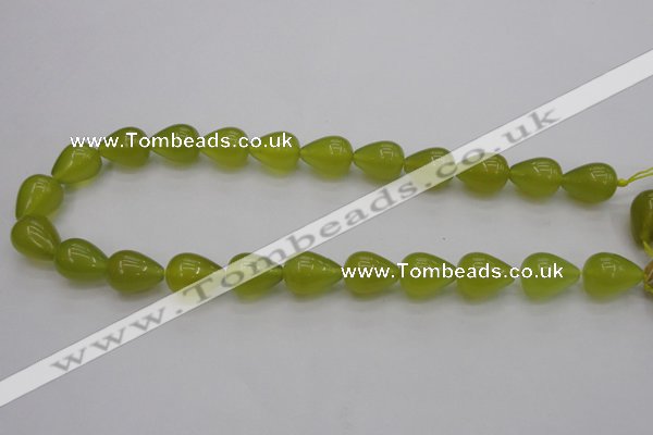 CKA213 15.5 inches 13*18mm teardrop Korean jade gemstone beads