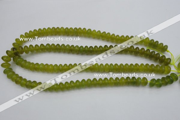 CKA214 15.5 inches 6*10mm rondelle Korean jade gemstone beads